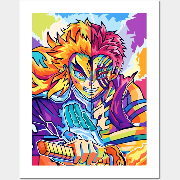 Rengoku X Akaza Wall Art by Zet Art